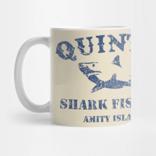 quint's shark fishing amity island retro Mug