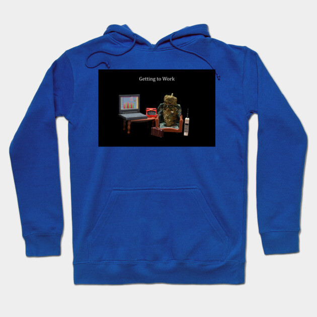 Getting to Work - Weed Design Hoodie by MrGreenGenes420