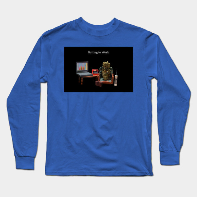 Getting to Work - Weed Design Long Sleeve T-Shirt by MrGreenGenes420