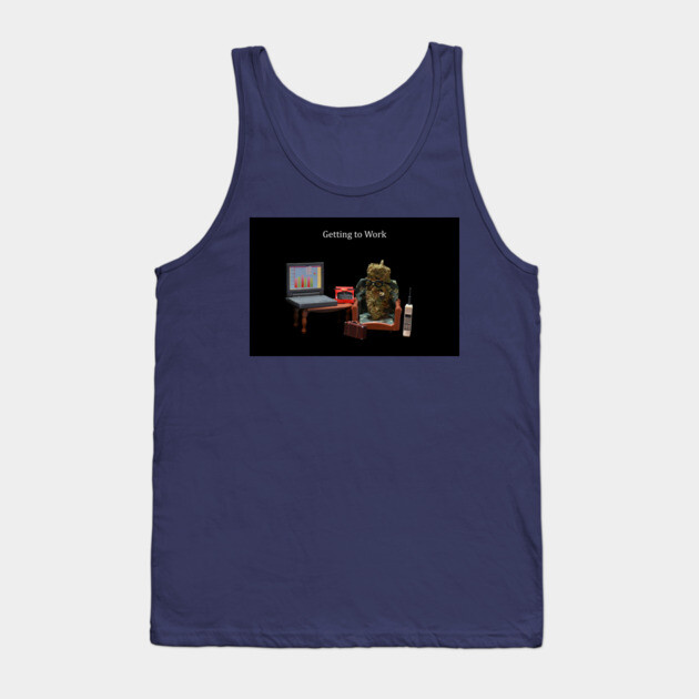 Getting to Work - Weed Design Tank Top by MrGreenGenes420