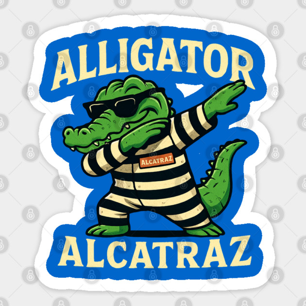 Alligator-Alcatraz Sticker by Creatifly Graphic Tees