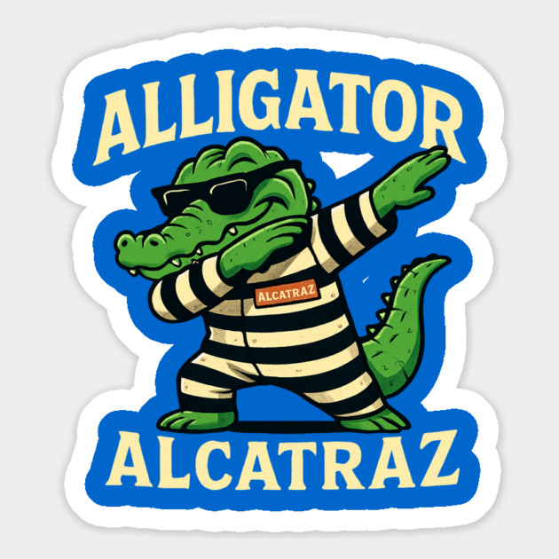 Alligator-Alcatraz Magnet by Creatifly Graphic Tees