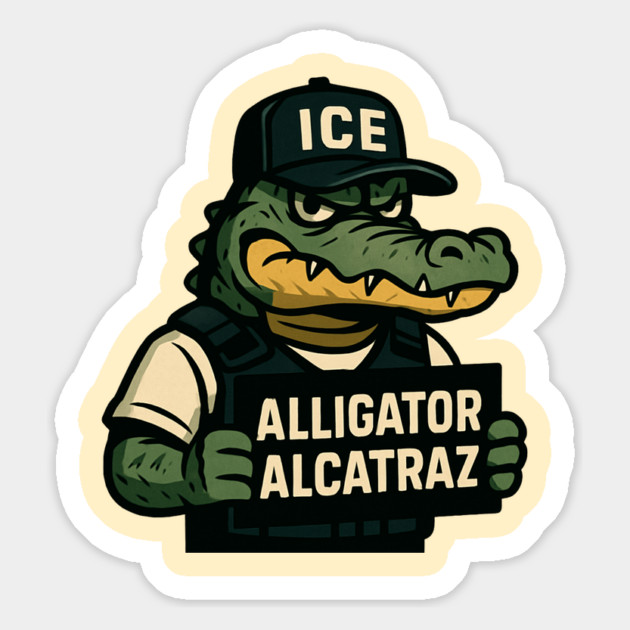 Alligator-Alcatraz Magnet by Creatifly Graphic Tees