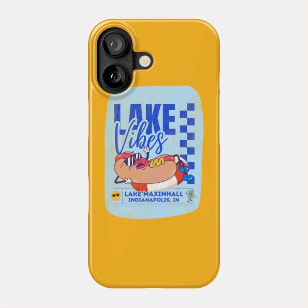 Hot Doggin' Lake Vibes at Lake Maxinhall Phone Case by Ela @ Camp Happy Hour
