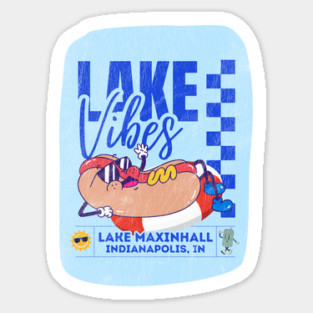 Hot Doggin' Lake Vibes at Lake Maxinhall Sticker