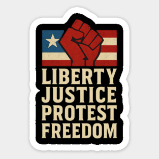 Liberty And Justice For All Statue of Liberty Patriotic Design Magnet