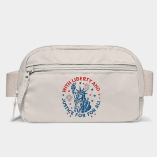 Liberty And Justice For All Statue of Liberty Patriotic Design Bag