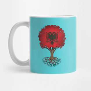 Tree of Life with Albanian Flag Mug