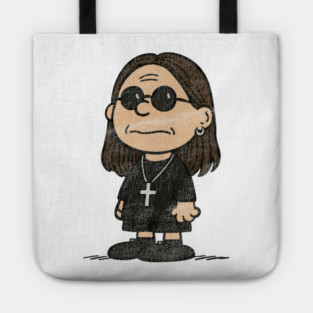 Ozzy Osbourne  and Charlie Brown Inspired - Charles Schulz Tote