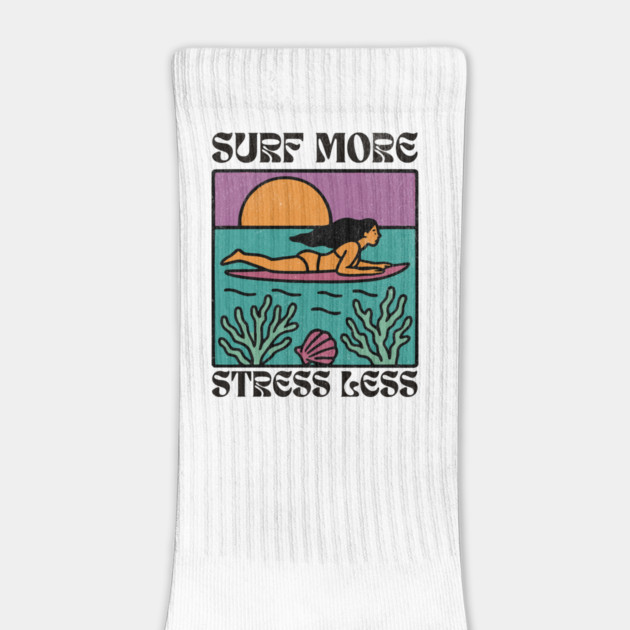 Surf More Stress Less - Light by Designed By Marty
