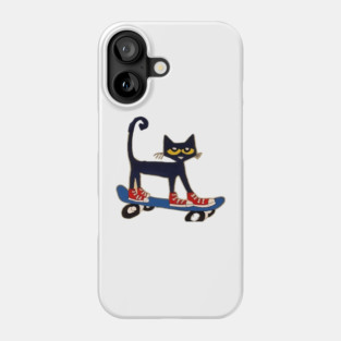 Pete the Cat Skateboarding Phone Case