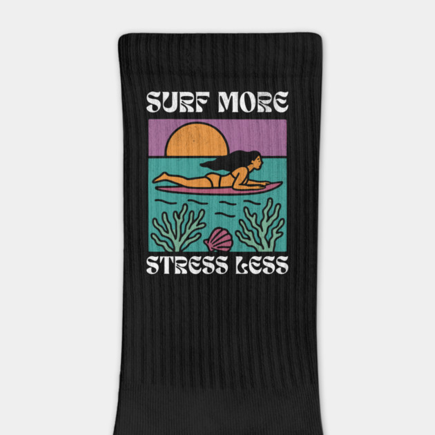 Surf More Stress Less - Dark by Designed By Marty