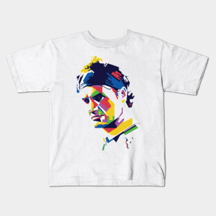 Roger Federer Abstract Colours Kids T-Shirt