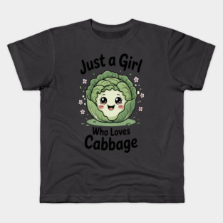 Just A Girl Who Loves Cabbage Kids T-Shirt