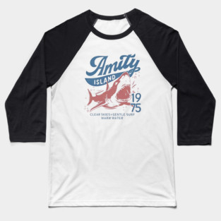Jaws Amity Island 1975 Retro Baseball T-Shirt