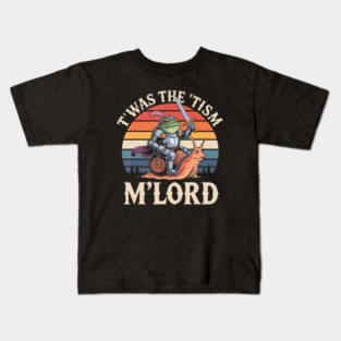 T'was The 'Tism M'lord Autism Medieval Knight Frog Funny Kids T-Shirt
