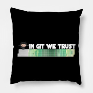 Git Commit Heatmap tee – In Git we trust Pillow