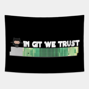 Git Commit Heatmap tee – In Git we trust Tapestry