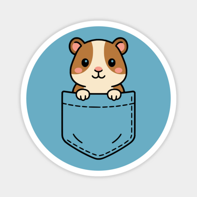 Cute Guinea Pig Pocket Pal Funny Pet Guinea Pig Rodent Lover Magnet by Yesteeyear