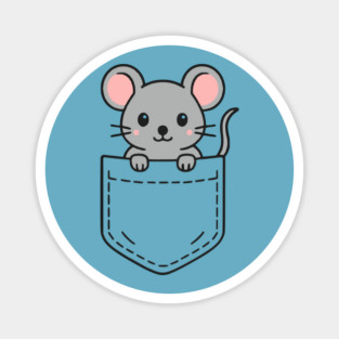 Funny Pet Mouse Pocket Pal Cute Mouse Rodent Magnet