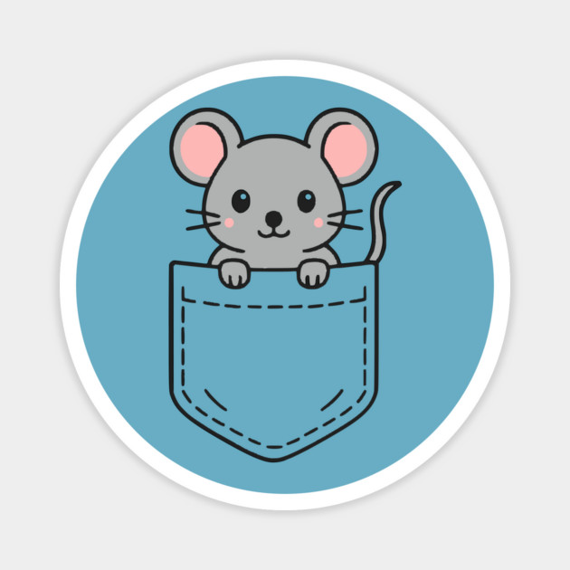 Funny Pet Mouse Pocket Pal Cute Mouse Rodent Magnet by Yesteeyear