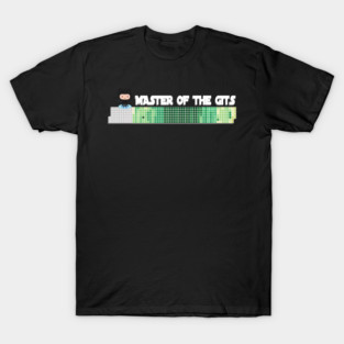 Master of the Gits T-Shirt – Git Commit Graph for Code Warriors T-Shirt