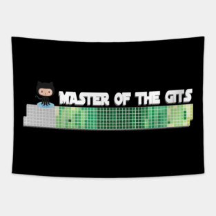 Master of the Gits T-Shirt – Git Commit Graph for Code Warriors Tapestry