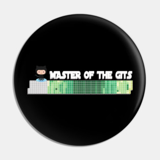 Master of the Gits T-Shirt – Git Commit Graph for Code Warriors Pin