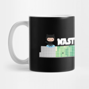 Master of the Gits T-Shirt – Git Commit Graph for Code Warriors Mug
