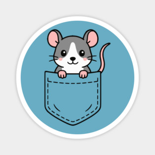Funny Pet Rat Pocket Pal Cute Intelligent Rat Rodent Art Magnet