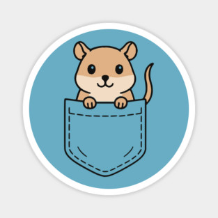 Funny Pet Gerbil Pocket Pal Cute Gerbil Rodent Animal Art Magnet