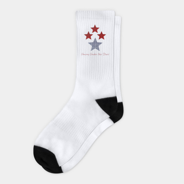 Hmong Under the Stars – Traditional Tribal Pattern Star Art Socks by Pimcolle