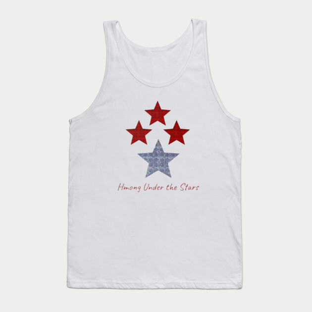 Hmong Under the Stars – Traditional Tribal Pattern Star Art Tank Top by Pimcolle