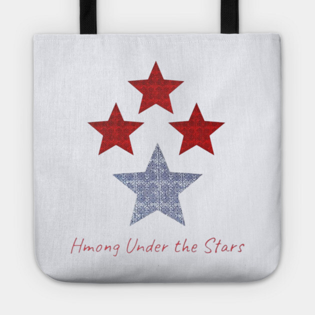 Hmong Under the Stars – Traditional Tribal Pattern Star Art Tote by Pimcolle