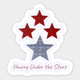Hmong Under the Stars – Traditional Tribal Pattern Star Art Sticker
