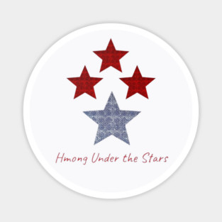 Hmong Under the Stars – Traditional Tribal Pattern Star Art Magnet