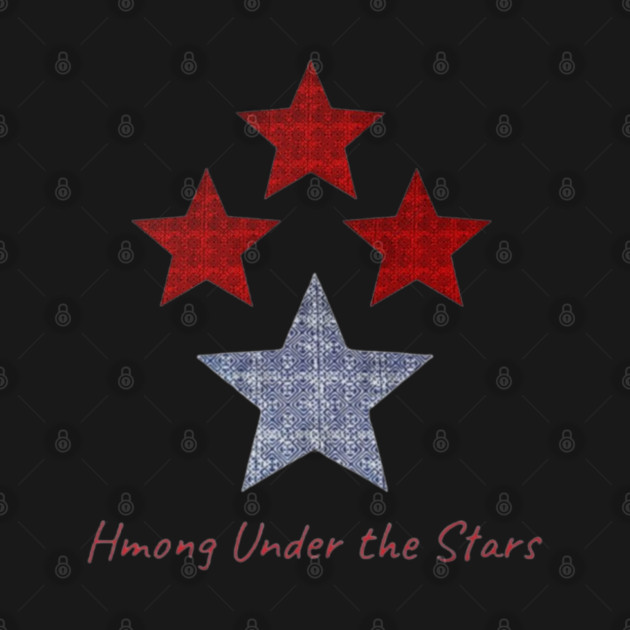 Hmong Under the Stars – Traditional Tribal Pattern Star Art by Pimcolle