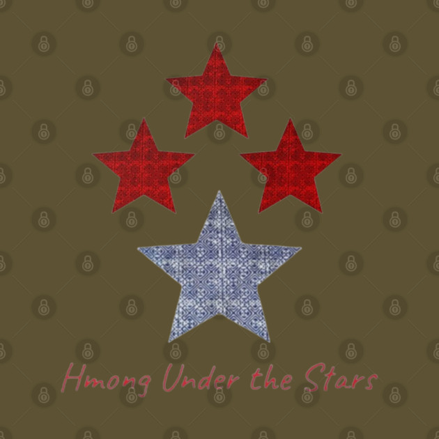 Hmong Under the Stars – Traditional Tribal Pattern Star Art by Pimcolle