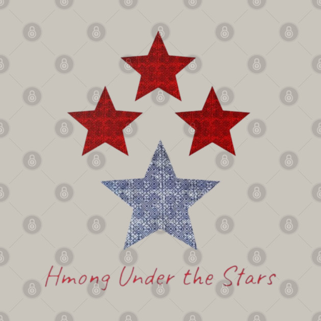 Hmong Under the Stars – Traditional Tribal Pattern Star Art by Pimcolle