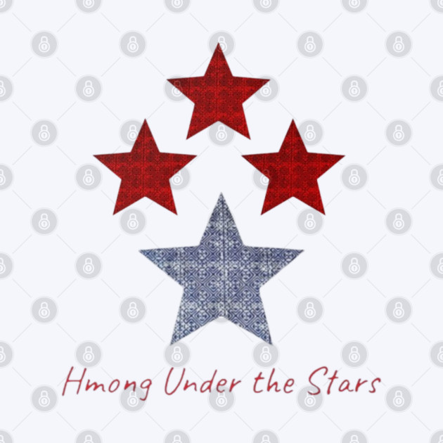 Hmong Under the Stars – Traditional Tribal Pattern Star Art by Pimcolle