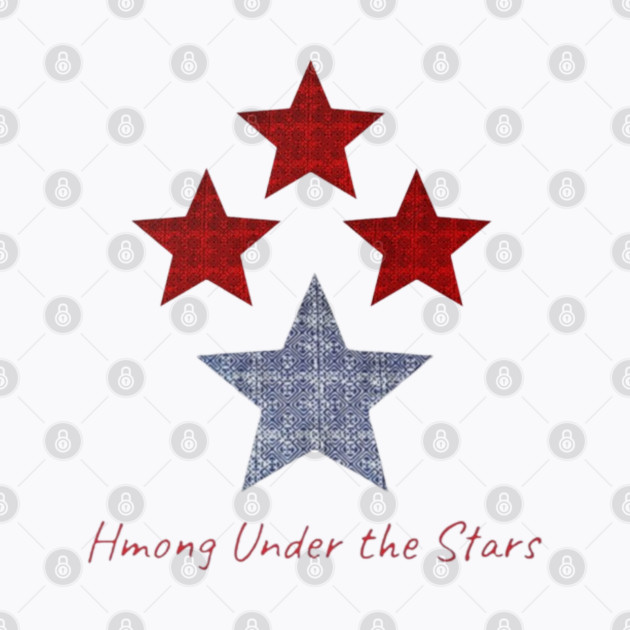 Hmong Under the Stars – Traditional Tribal Pattern Star Art by Pimcolle