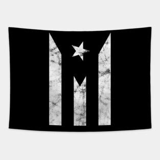 Puerto Rico Black Flag Tapestry
