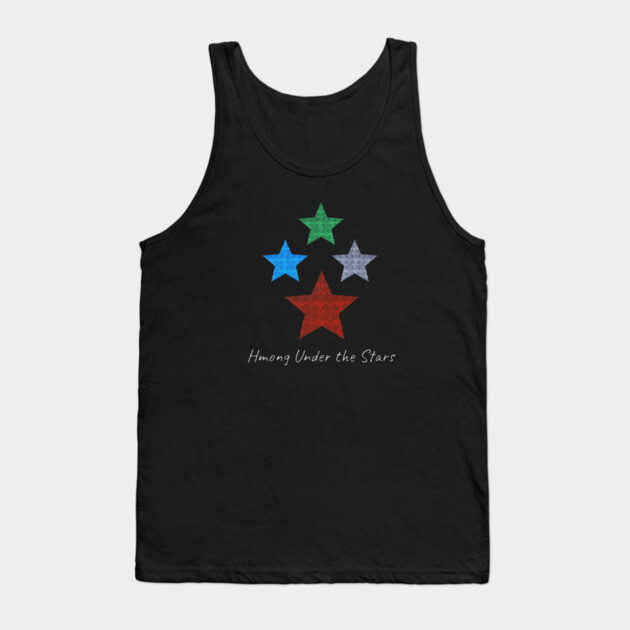 Hmong Under the Stars – Traditional Tribal Pattern Star Art Tank Top by Pimcolle