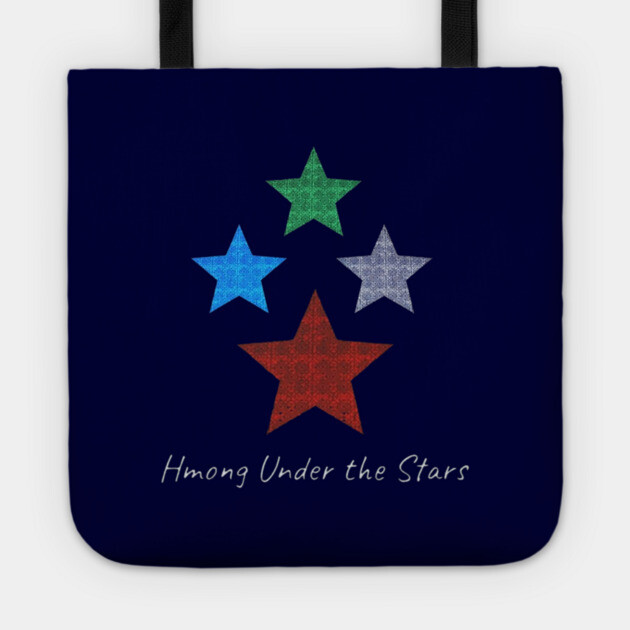Hmong Under the Stars – Traditional Tribal Pattern Star Art Tote by Pimcolle