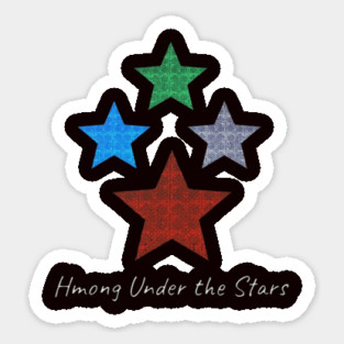 Hmong Under the Stars – Traditional Tribal Pattern Star Art Sticker