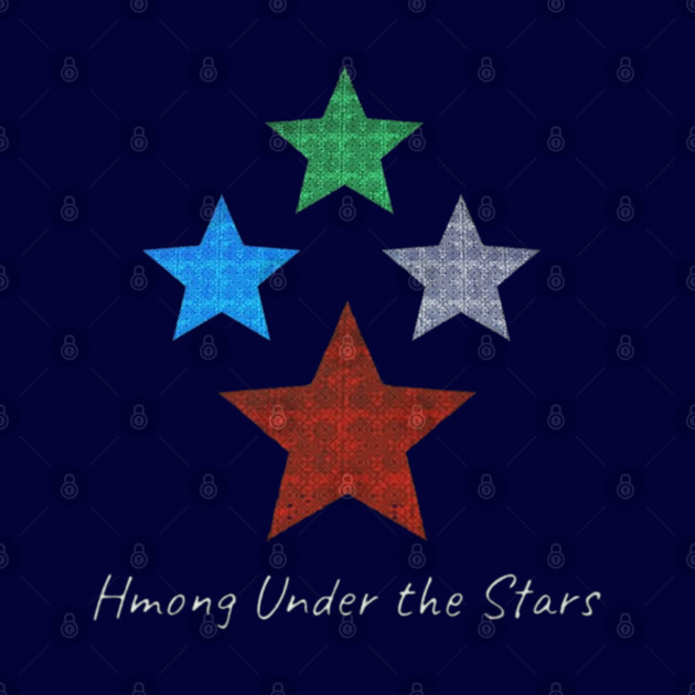 Hmong Under the Stars – Traditional Tribal Pattern Star Art by Pimcolle