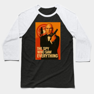The Spy Who Saw Everything | Vintage Spy Parody Poster Baseball T-Shirt