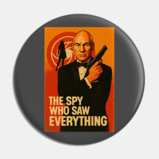 The Spy Who Saw Everything | Vintage Spy Parody Poster Pin