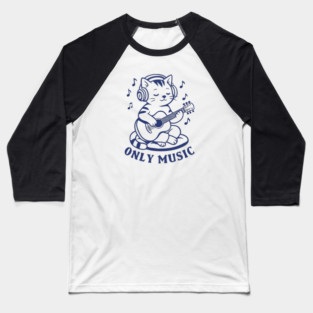 Chill Cat Riffs Baseball T-Shirt