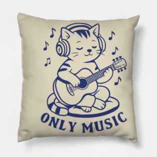 Chill Cat Riffs Pillow